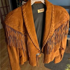 Brown Suede Fringe Jacket